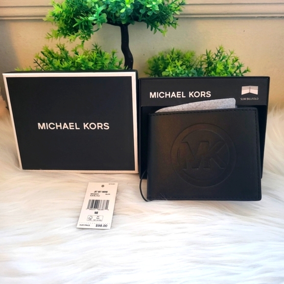NWT Michael Kors Jet Set Men's Slim Billfold Wallet in a Gift Box $98 - Picture 16 of 17
